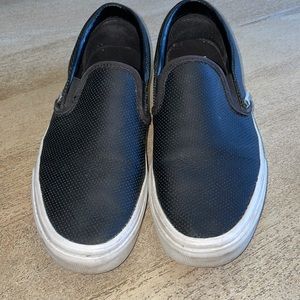 VANS BLACK LEATHER *USED*